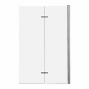 Parawan nawannowy 2-panelowy składany JEZIORAK 100cm nikiel szczotkowany - AD Naturalnie